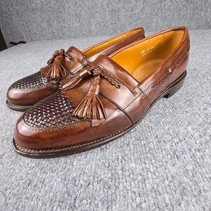 Allen Edmonds "Cody" Kiltie Tassel Loafers - Woven Leather - Chili Mens Size 9.5